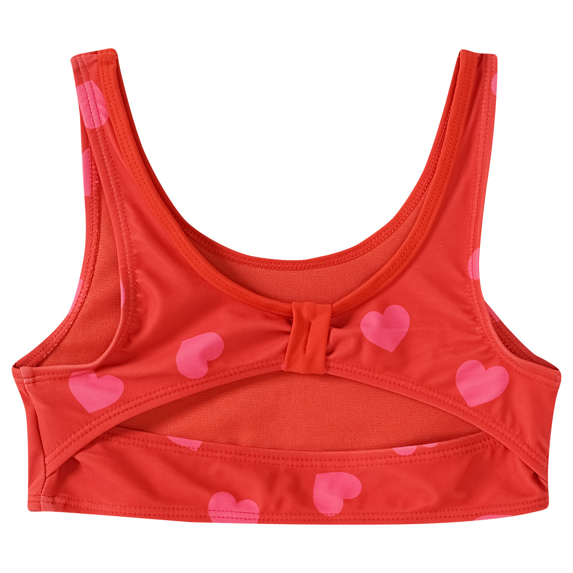 Famy Mädchen Bikini mit Herz-Allover rot