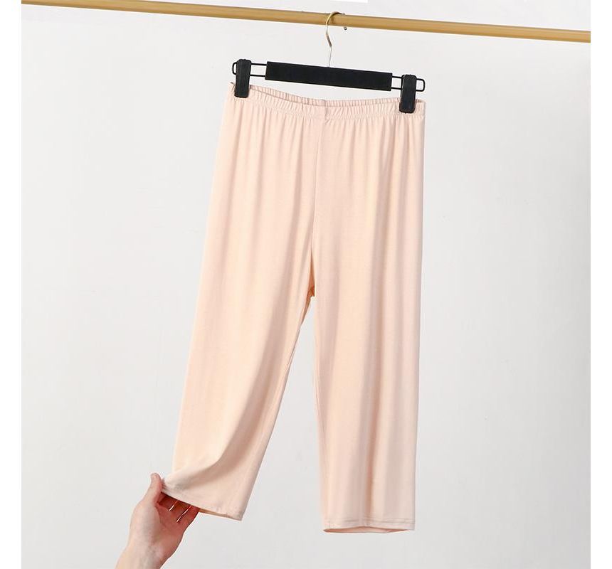 KUMI - Effen Capri-joggingbroek met elastische taille
