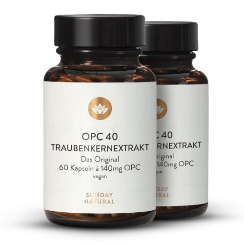 Sunday Natural Products OPC40 Premium Traubenkernextrakt
