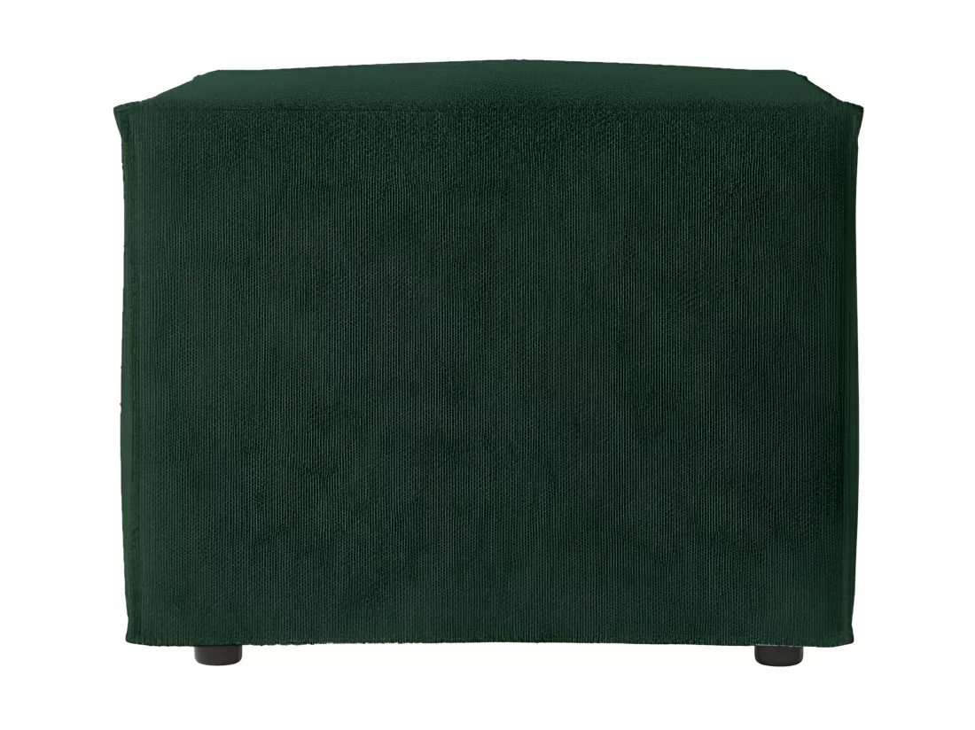 Pouf en tissu bouclette Clarisse - Vert - L90 x P50 x H41cm - Loungitude