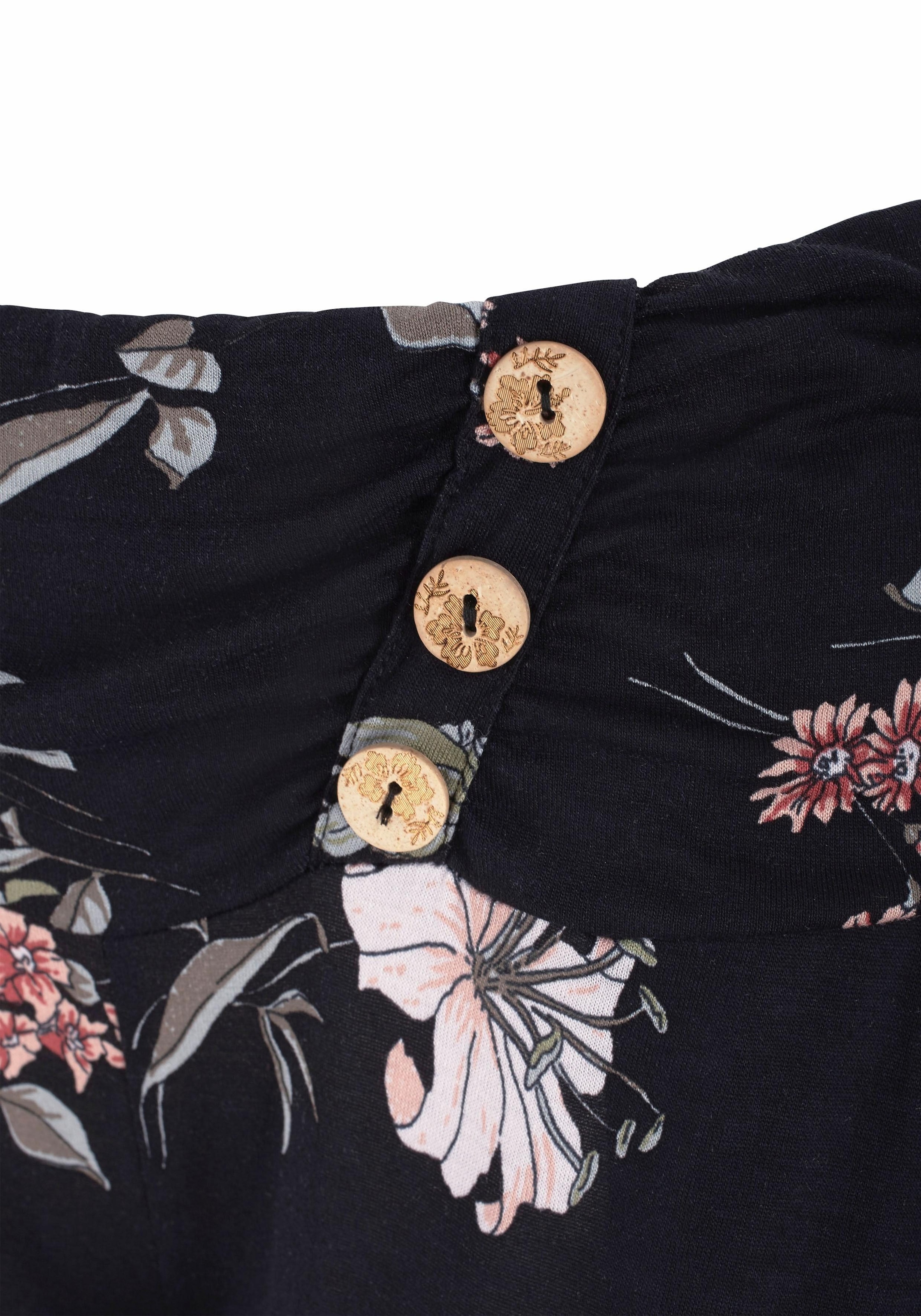 LASCANA Strandhose  mit Taschen und Zierknöpfen, Jerseyhose, elastisch
