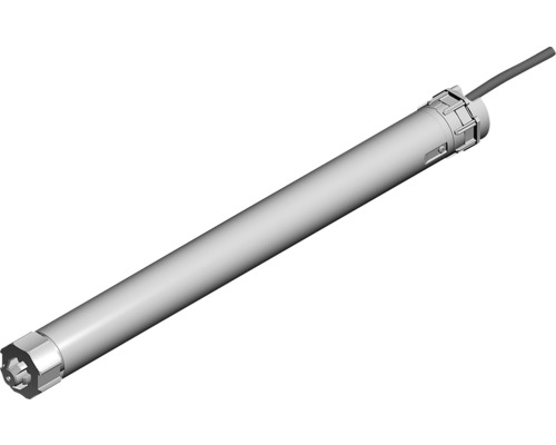 ARON voorzetrolluik, PVC grijs, 1150 x 1915 mm, aluminium kast RAL 9016 verkeerswit, motor links