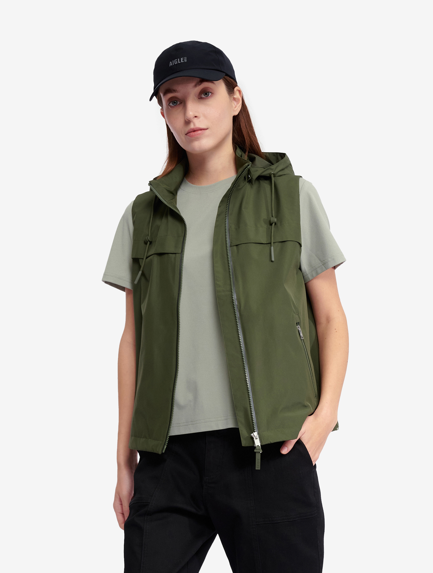 Veste coupe-vent GORE-TEX sans-manche pour femmes avec capuche amovible AVOCAT I