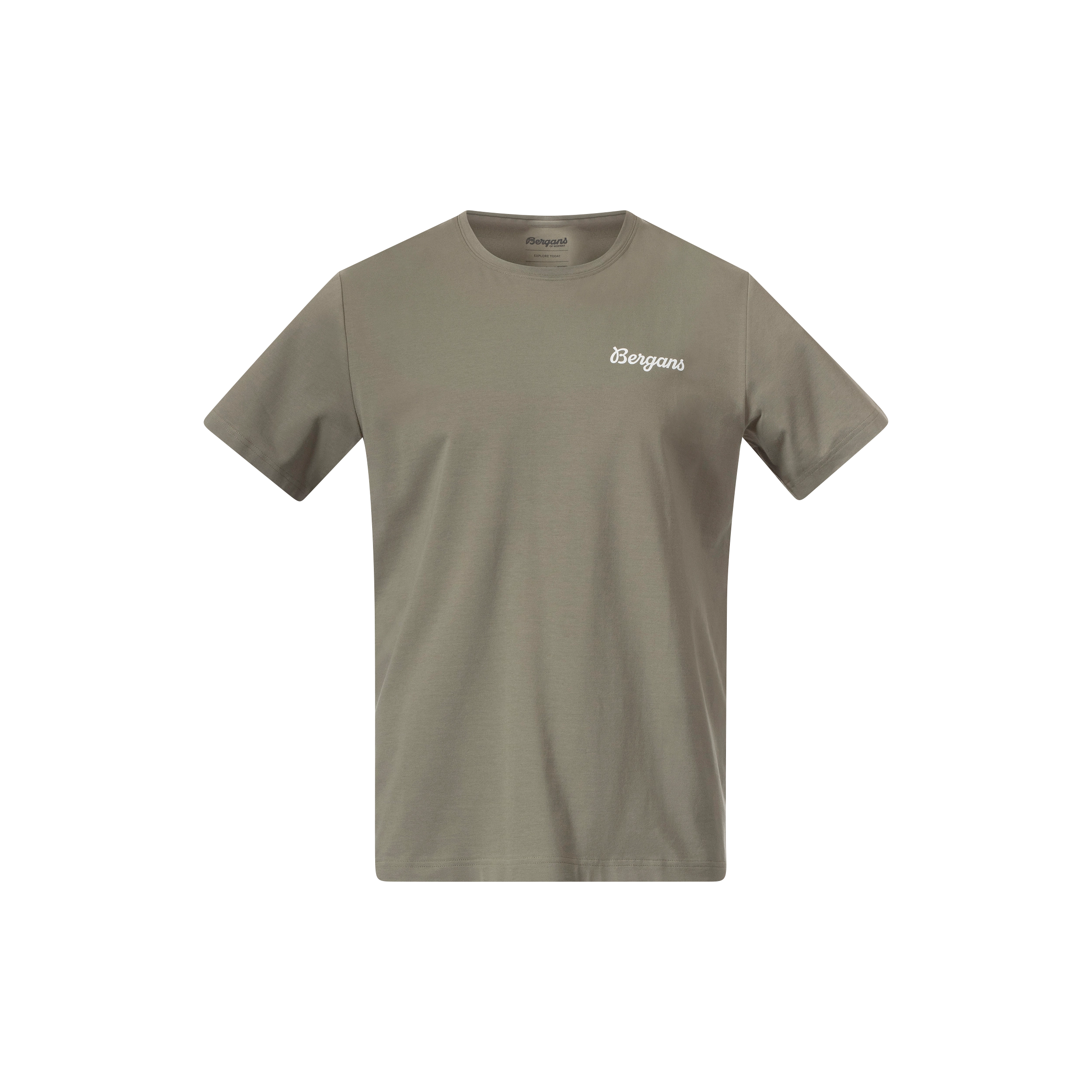 Nordmarka Organic Cotton Print Tee Men Green Mud