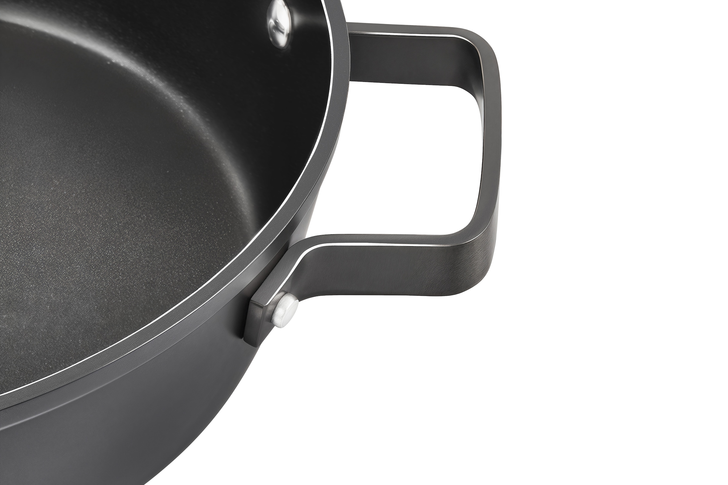Hanseatic Pfannen-Set »ALU PRO« Aluminium Set, 1x Pfanne 24 cm, 1x Servierpfanne 28 cm mit Deckel, 3 Stk. tlg. Profi Pfannen mit Antihaftbeschichtung, für alle Herdarten, Induktion