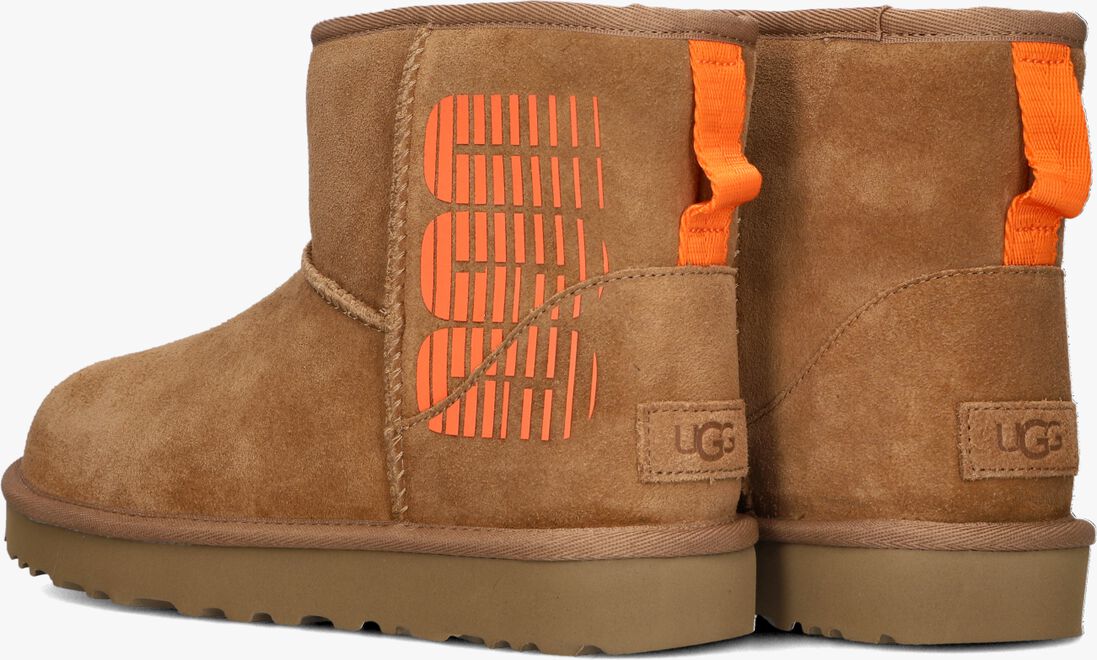 UGG camel ugg vachtlaarzen classic mini ugg side logo
