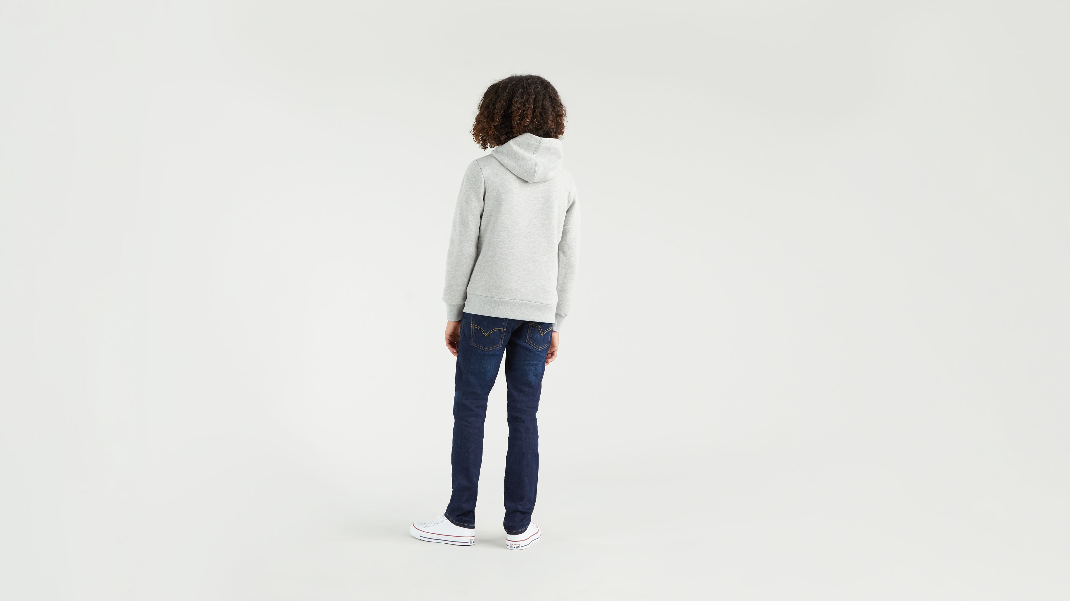 Sweat à capuche sérigraphié Batwing pour adolescent - Grey Heather - Gris