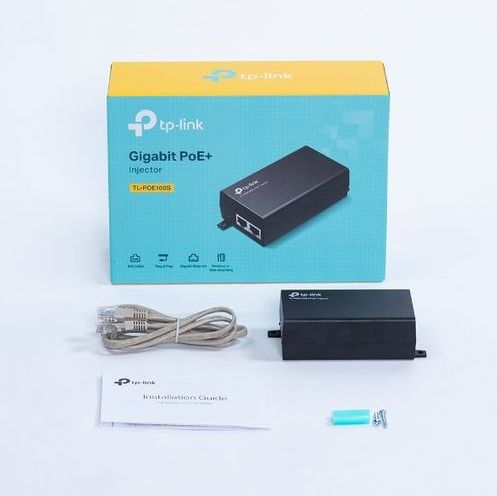 TP-Link TL-POE160S - Poe+ Injector - Zwart - EU-stekker