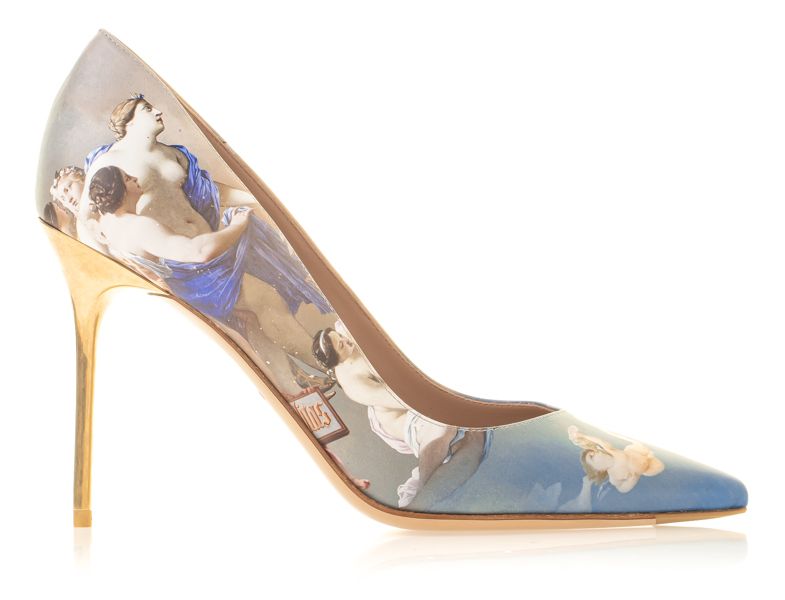 Balmain .Ruby Stiletto In Sky Print Leather