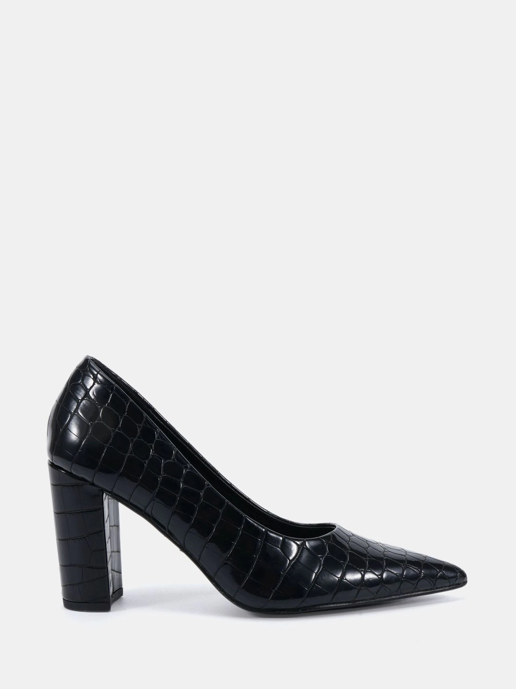 Zwart - Novo ILLIANA Point Toe Block Heel Courts