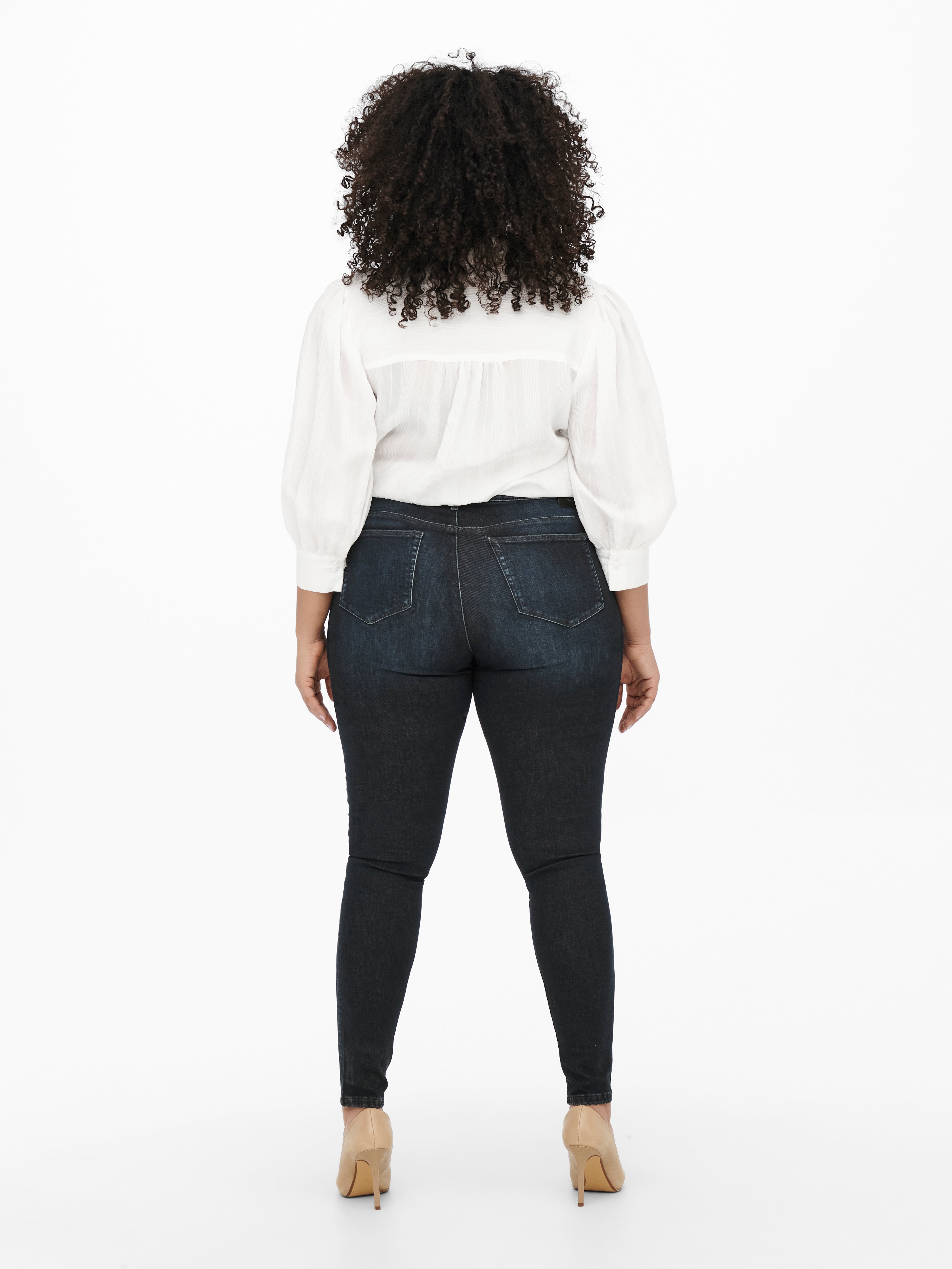 CARLORAL Mittlere Taille Skinny Fit Jeans Black