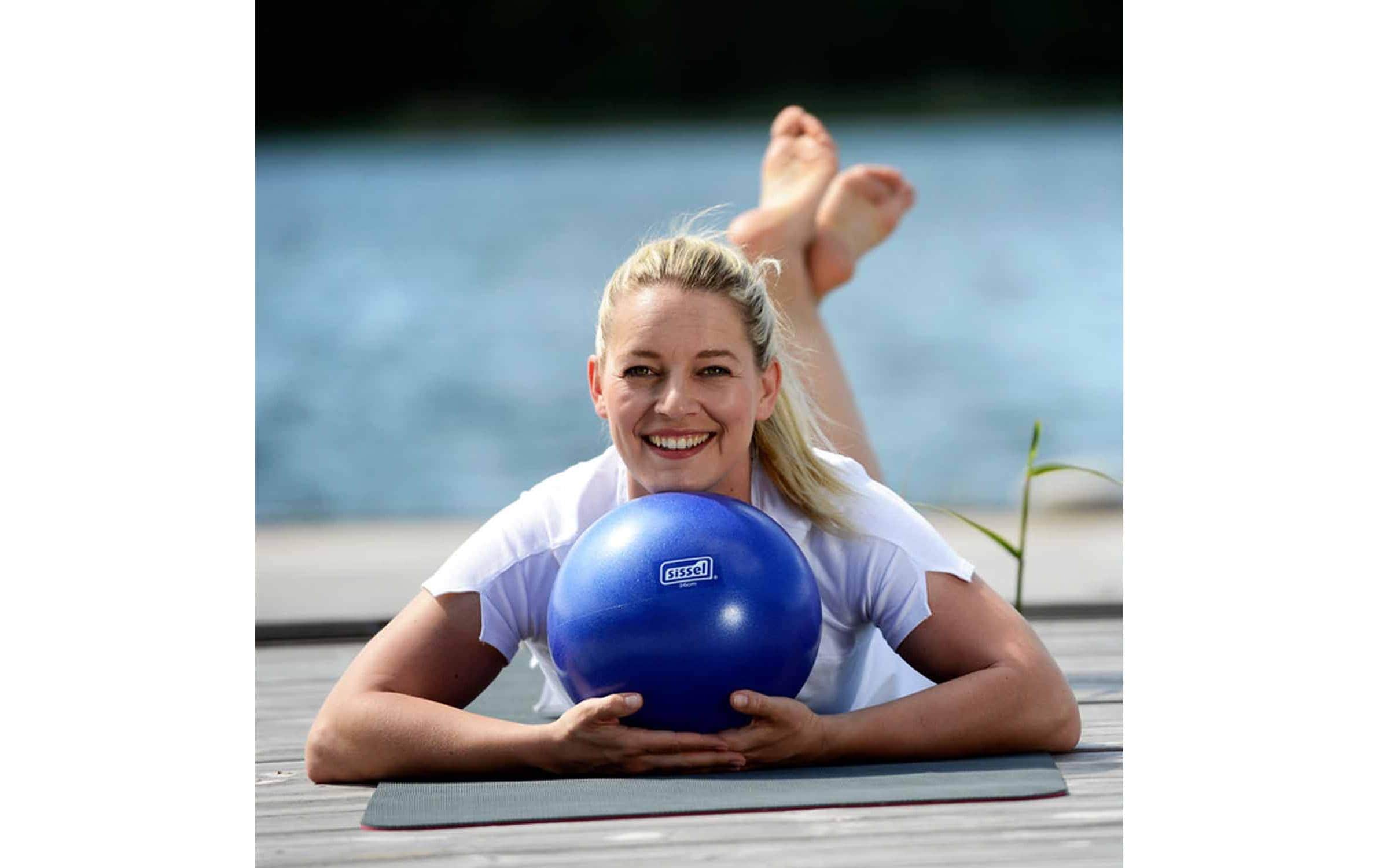 Pilates Soft Ball Ø 22 cm BlauTrainingsball Pilates