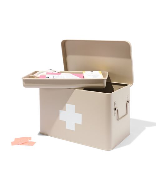 boîte à pharmacie sable mat 18x31.5x21