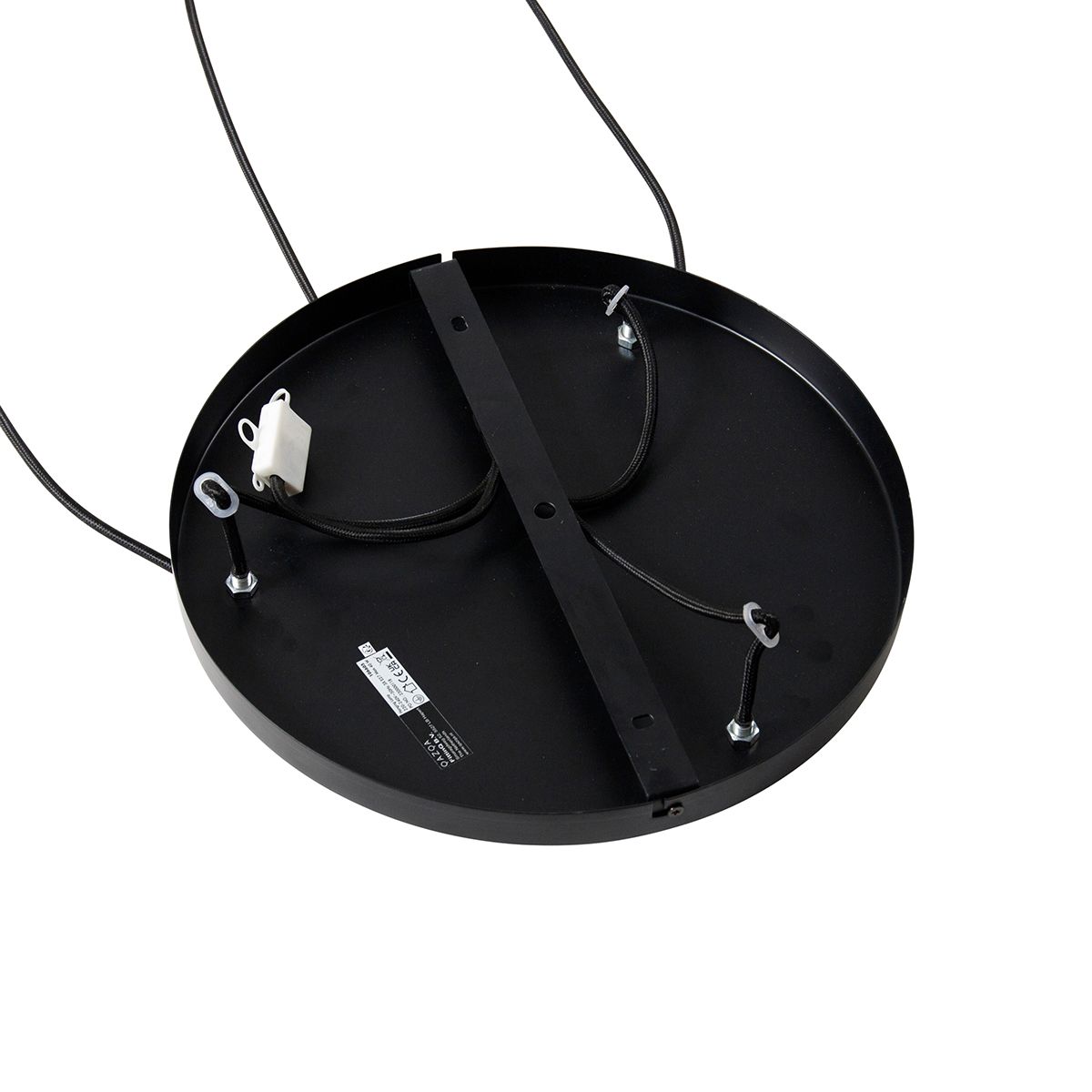 Landelijke hanglamp zwart met touw 3-lichts - Leia