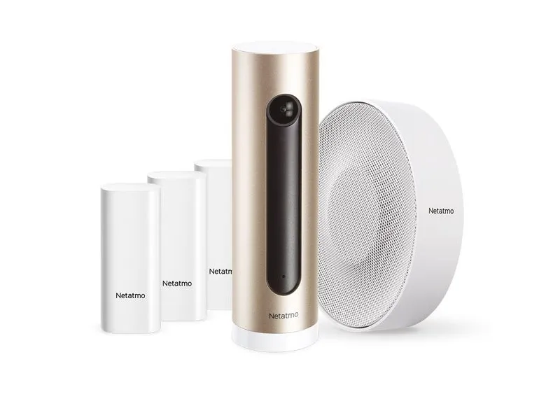 Netatmo Smart Alarm System with Camera - Hjemmesikkerheds- og overvågningssystem - trådløs, kablet - Bluetooth, 802.11b/g/n - 10/100 Ethernet