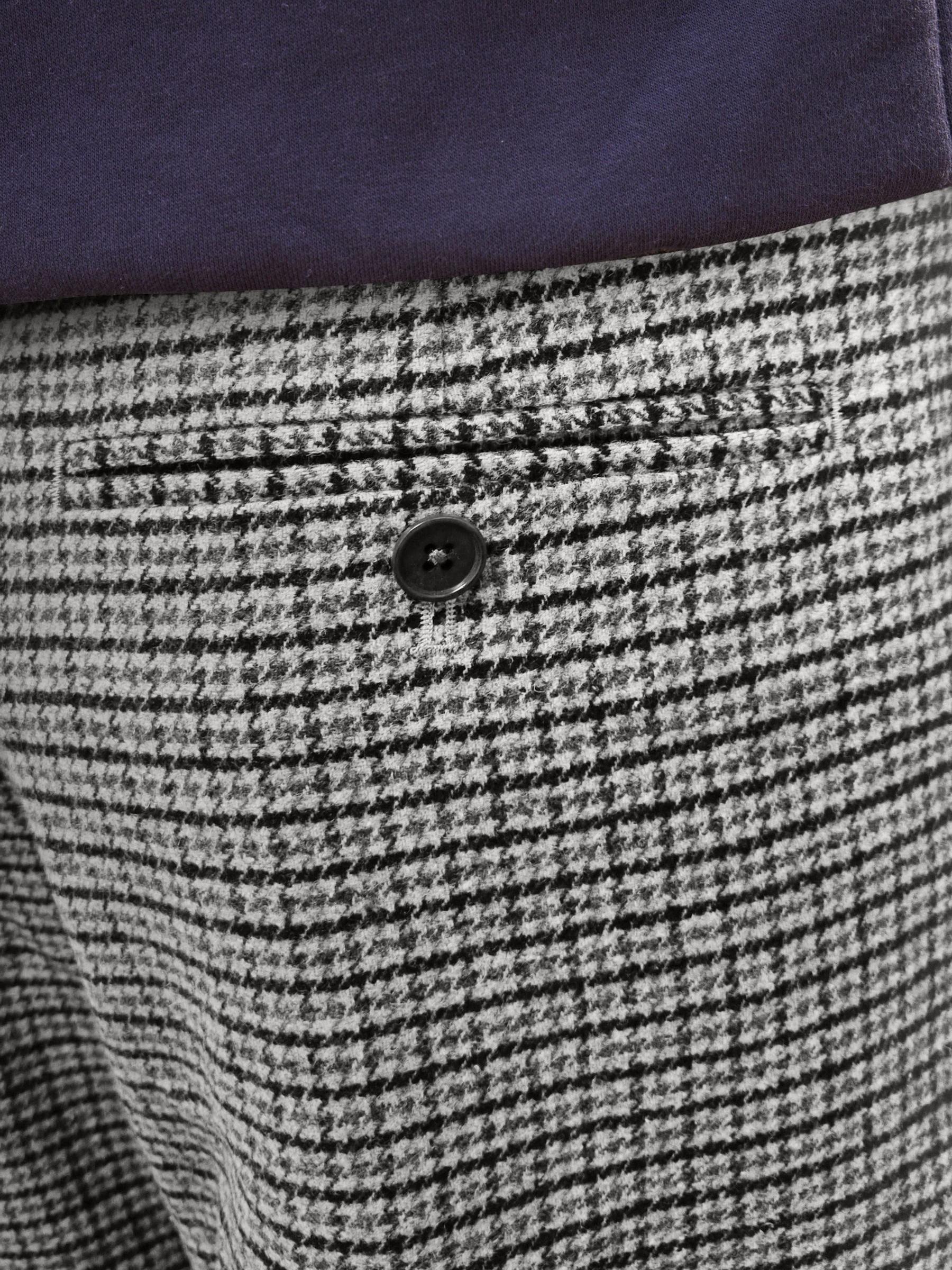 Bruin pied-de-poulemotief  - Nova Fides formele broek
