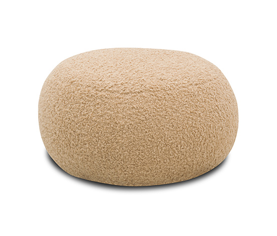 DOMO collection Hocker »Ruka«, taupe, ca. 65 x 65 cm