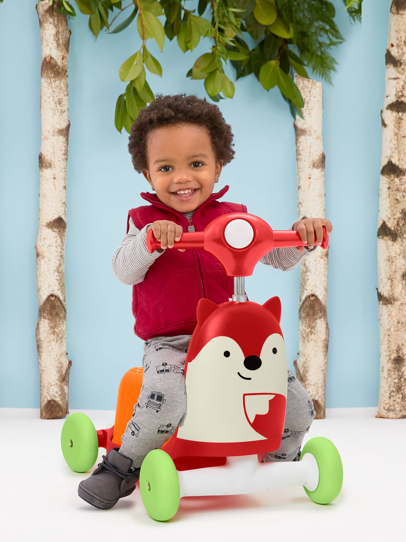SKIP HOP Zoo 3 em 1, brinquedo evolutivo em forma de raposa multicolorida