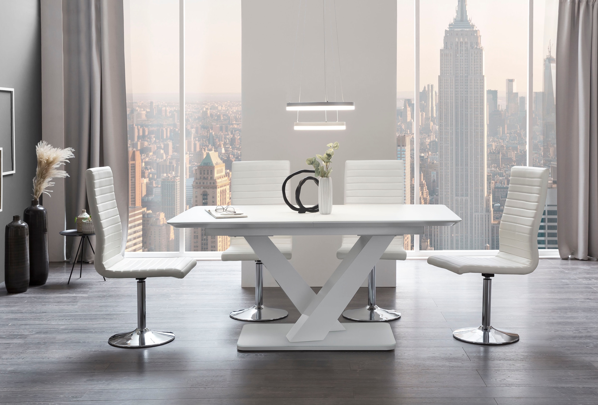 SalesFever Esstisch »Design Tisch für stilvolles Ambiente« Erweiterbarer Glastisch für flexiblen Komfort