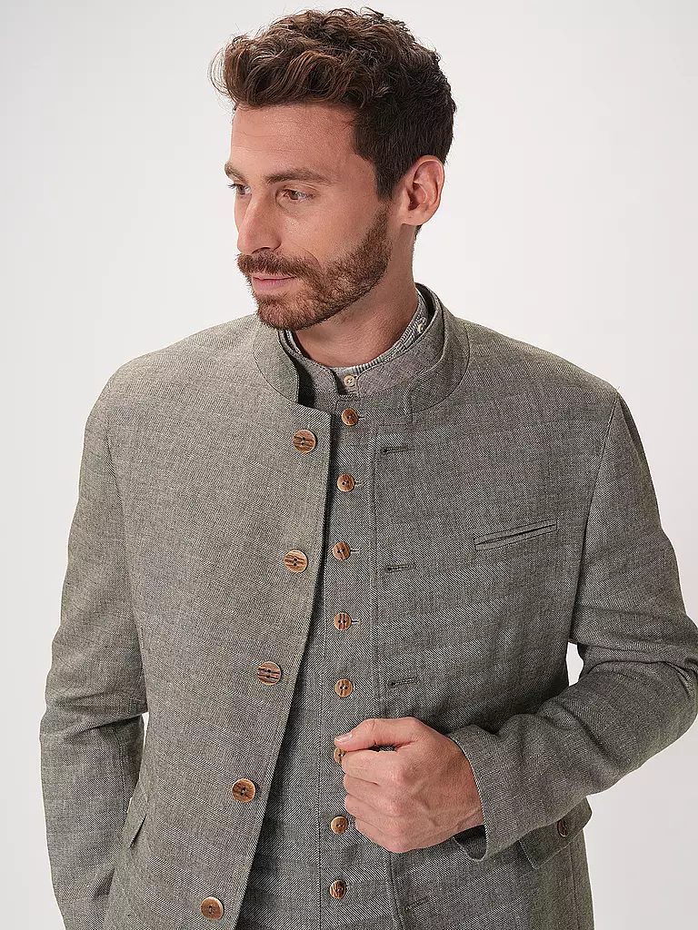 GWEIH & SILK Trachtensakko LANDSBERG hellgrau