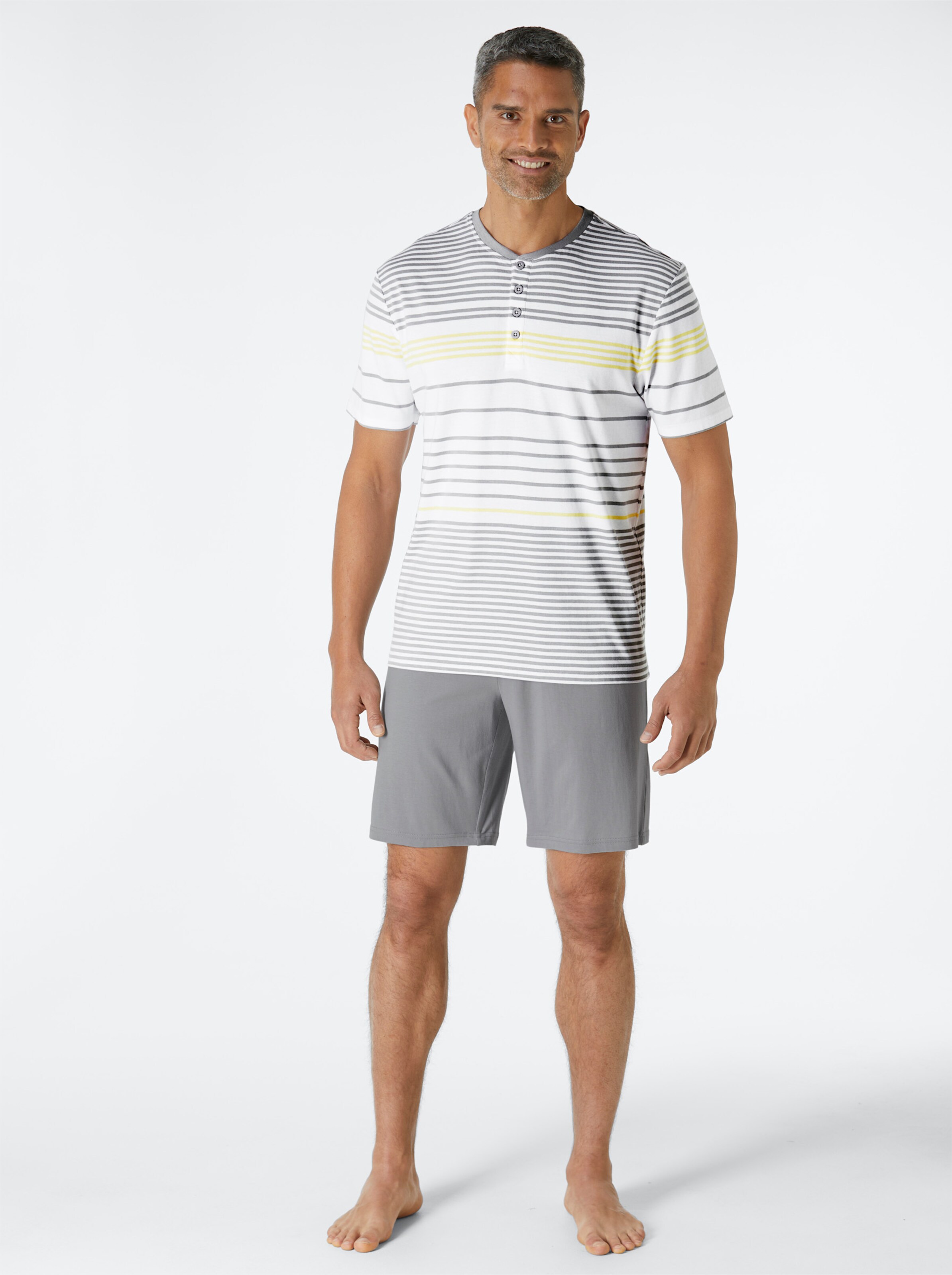 wäschepur men Shortys in steingrau + bleu