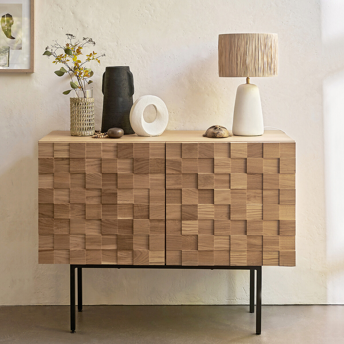 LA REDOUTE INTERIEURS<br>Aparador com 2 portas em carvalho folheado, Madria