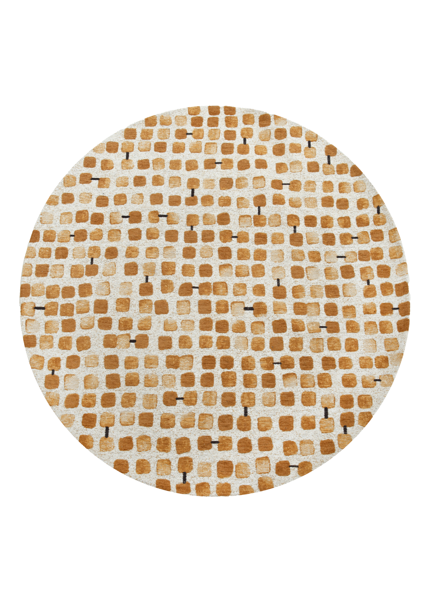 Ecorugs vloerkleed Cobblestone geel ∅ 240 cm