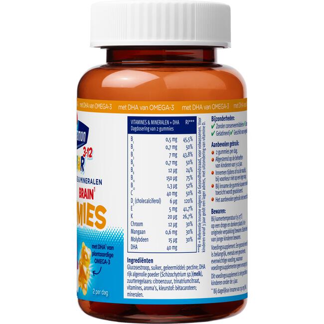 Davitamon Nulti+omega 3 Junior Mulivitamines 60 stuks