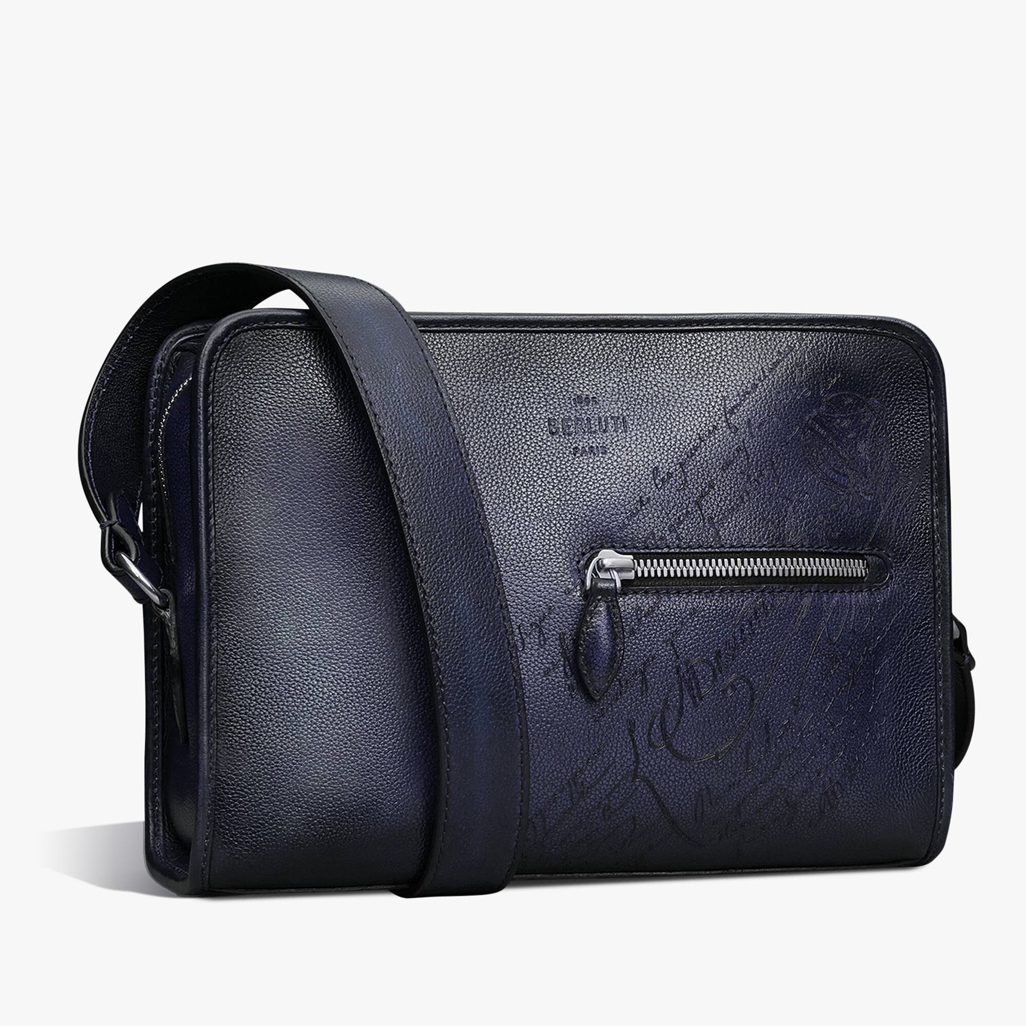 Sac Bandoulière Journalier En Cuir Scritto