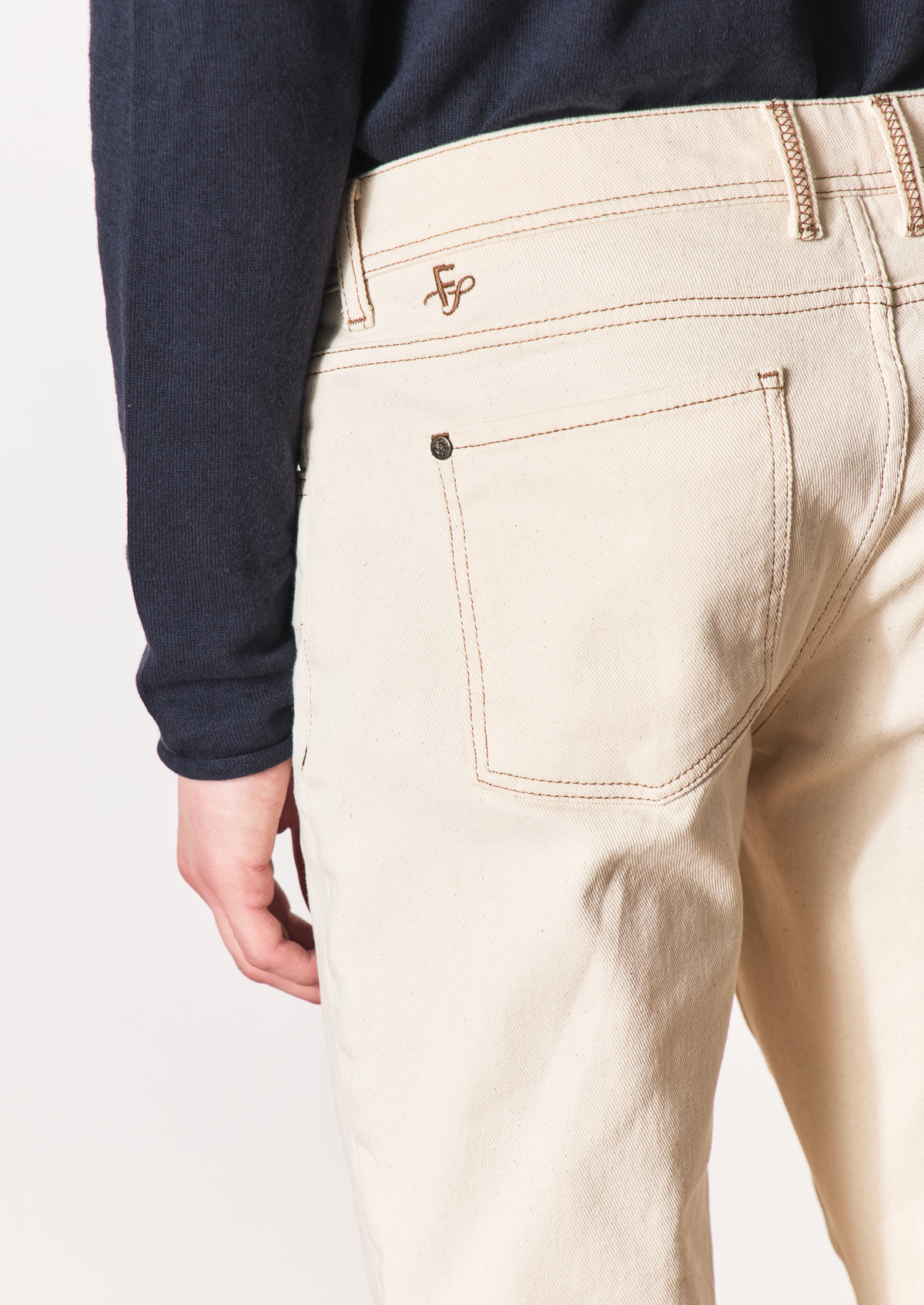 Jean skinny en coton stretch uni écru