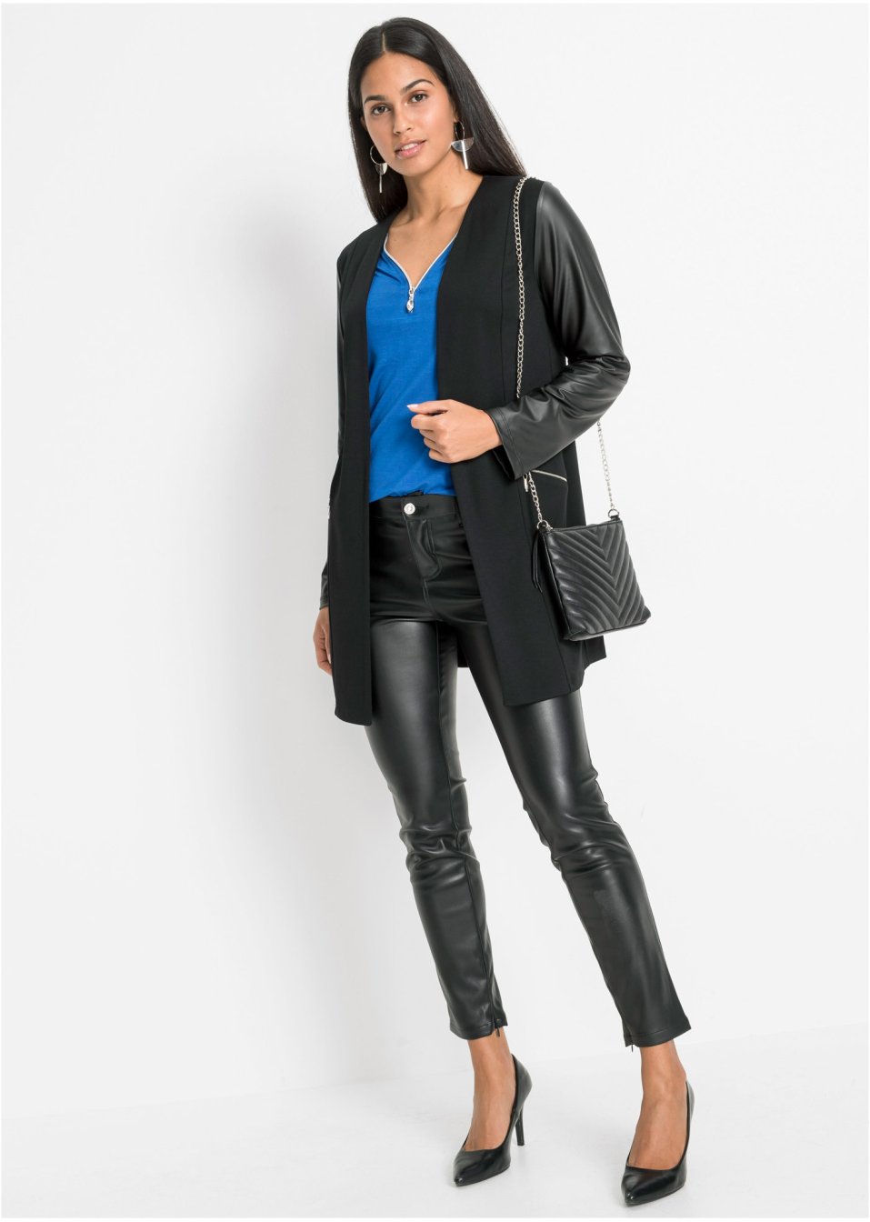Veste à manches contrastantes