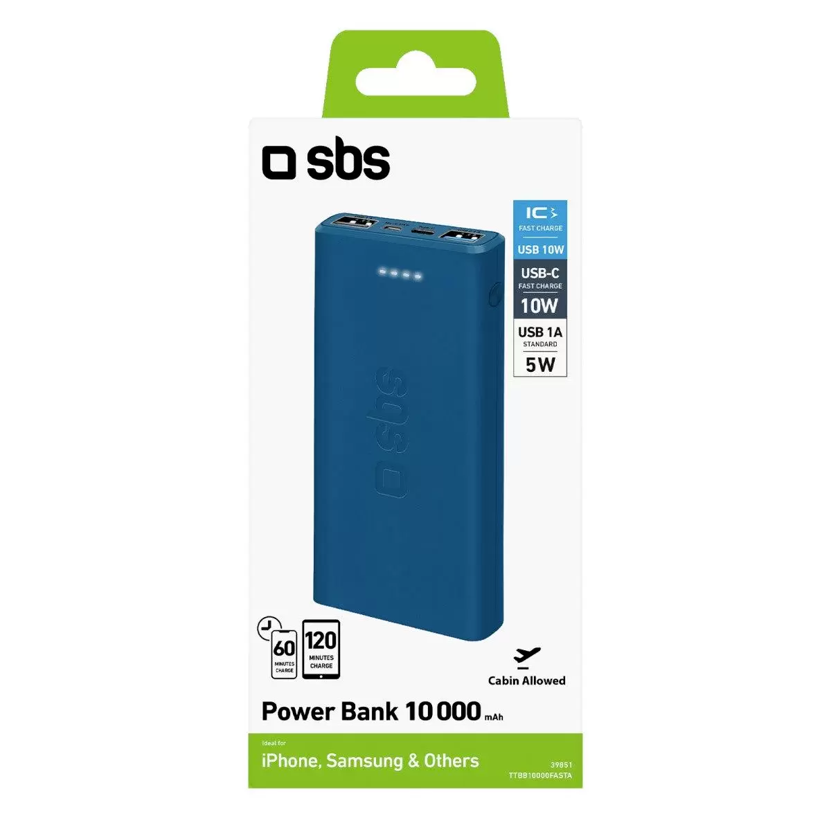 Powerbank SBS fast charge mit 10.000 mAh
