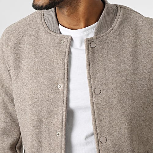 Veste Teddy Marron Chiné