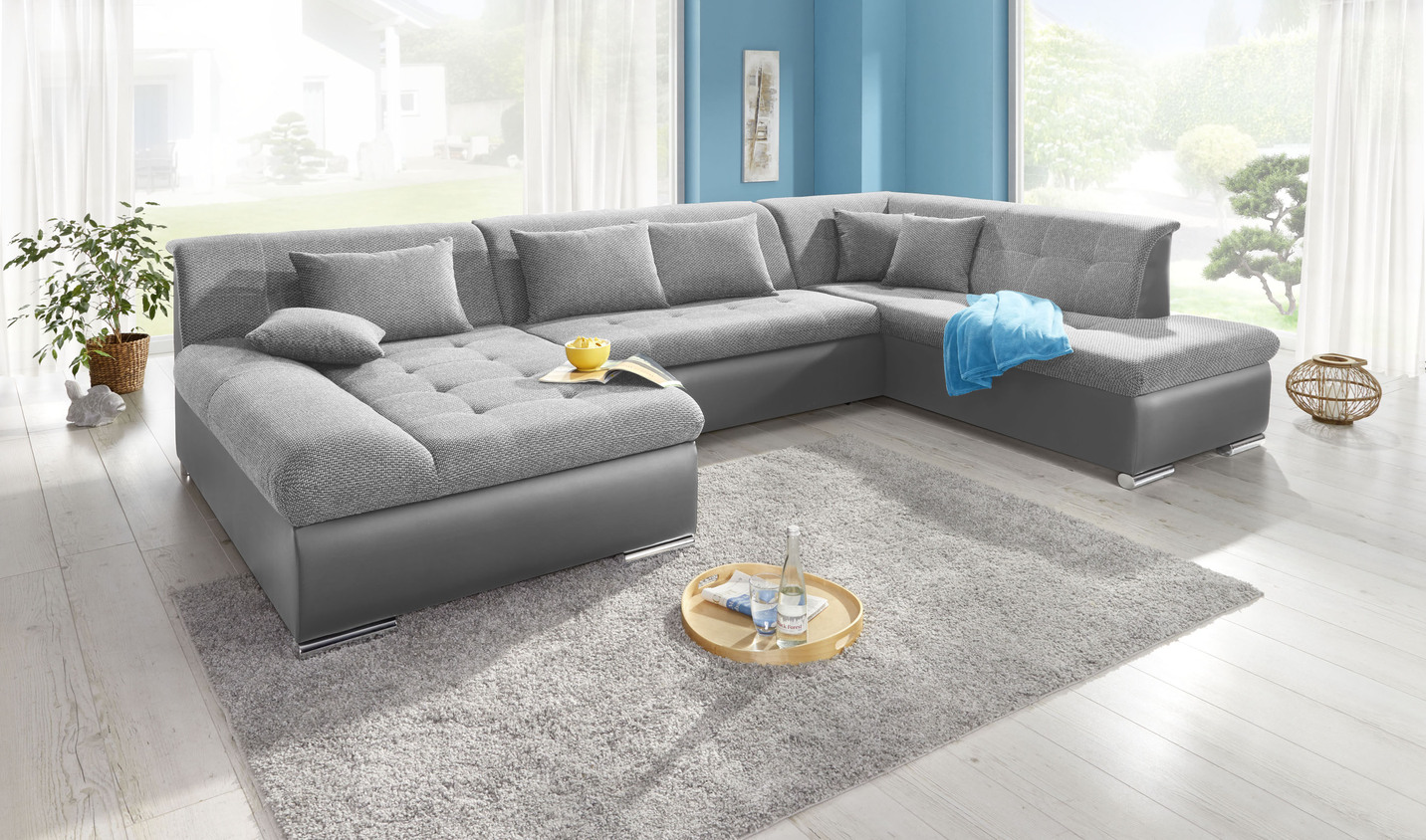 Wohnlandschaft mit Bettfunktion
