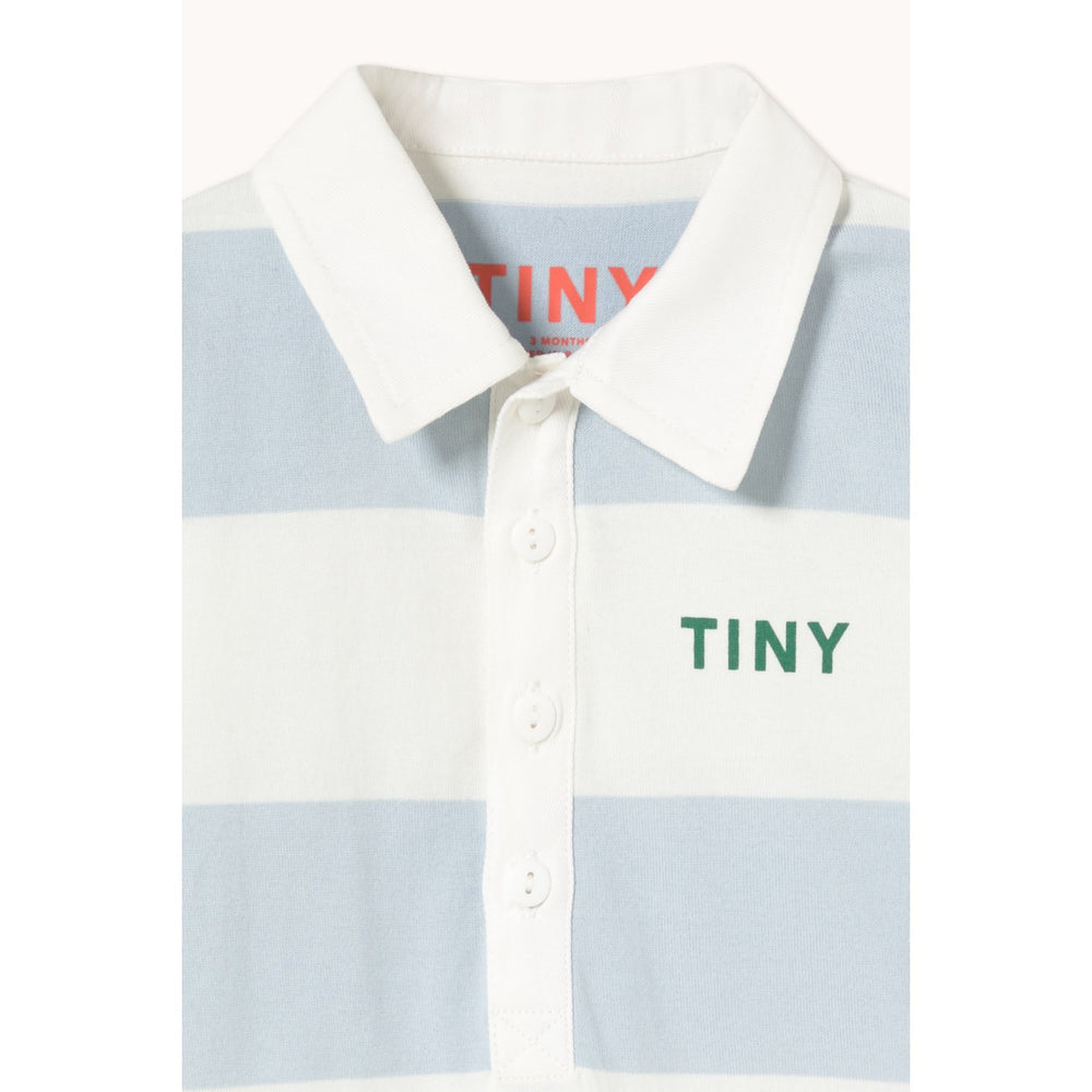 Køb TinyCottons Washed Blue Stripes Strik Polo One-Piece