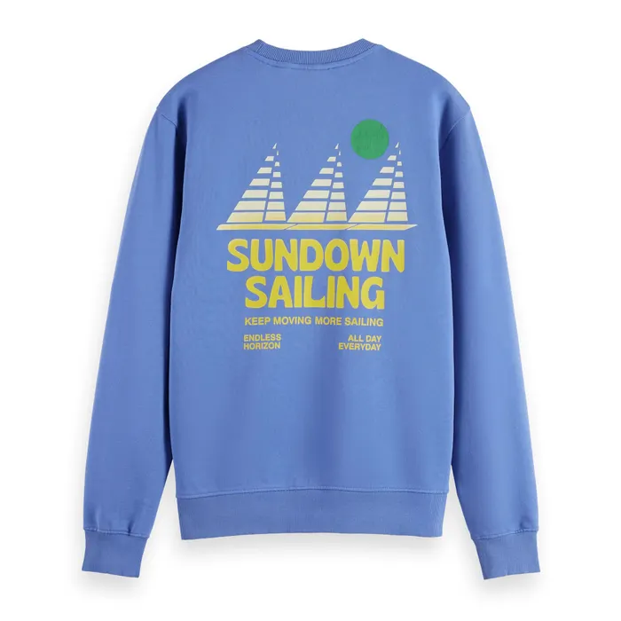 Scotch & Soda Front Back Boating Artwork Sweater Heren