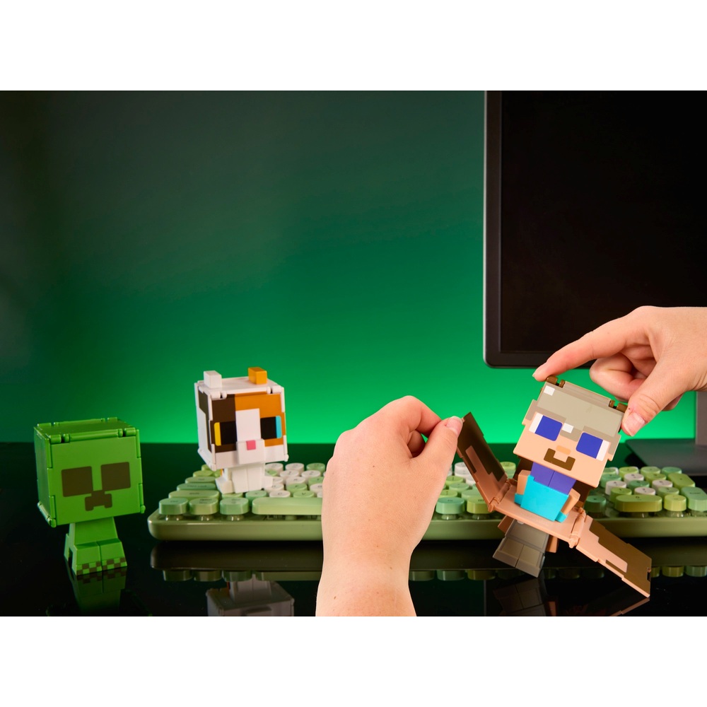 Minecraft 2-in-1 Steve und Steve Eisenrüstung Flippin Figuren