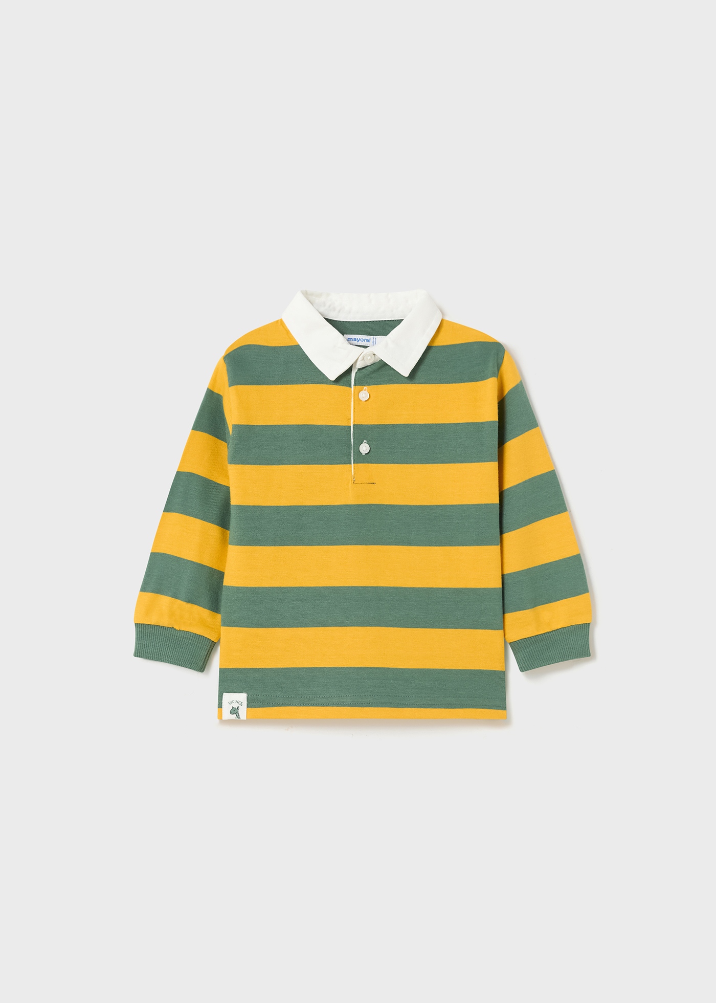 Camisa polo listrada Better Cotton para bebês