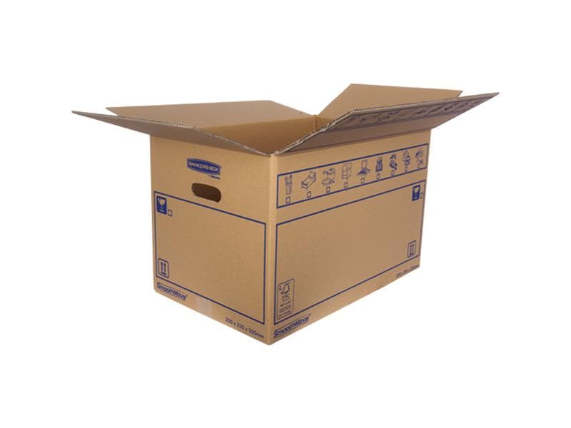 Fellowes Umzugsbox Smoothmove Standard 350 x 350 x 550 mm 1 Umzugsbox Blau/Braun