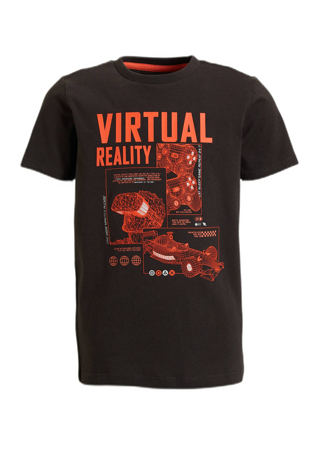 Orange Stars T-shirt Pharell met printopdruk grijs