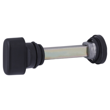 Novidade deurkrukset Porto ovaal schild met vrij-bezet sluiting 63/8 mm zwart RVS