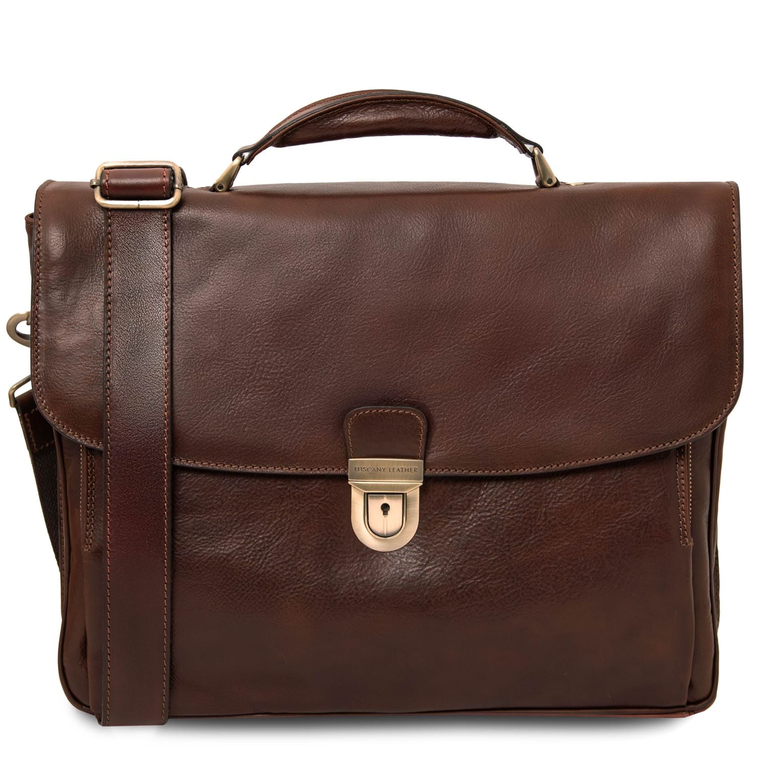 TL142067 – Alessandria – leren multi compartment TL SMART laptop Aktetas