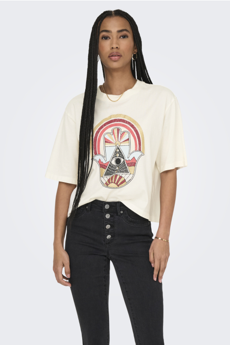 Jacqueline de Yong witte dames t-shirt
