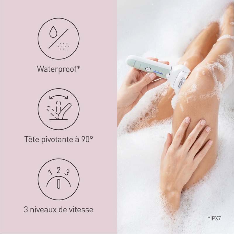 Epilateur électrique Panasonic ES-EY70AG503 avec 4 têtes incluses Wet & Dry