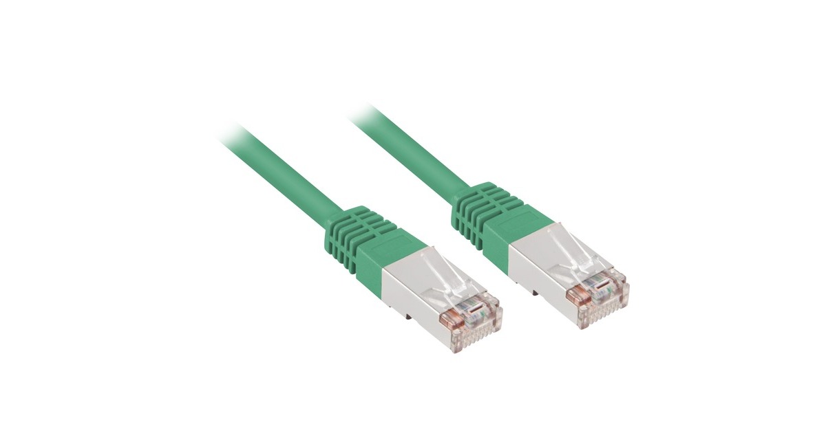 SharkoonPatchkabel RJ45 Cat.5e S/FTP 10m  (Groen)
