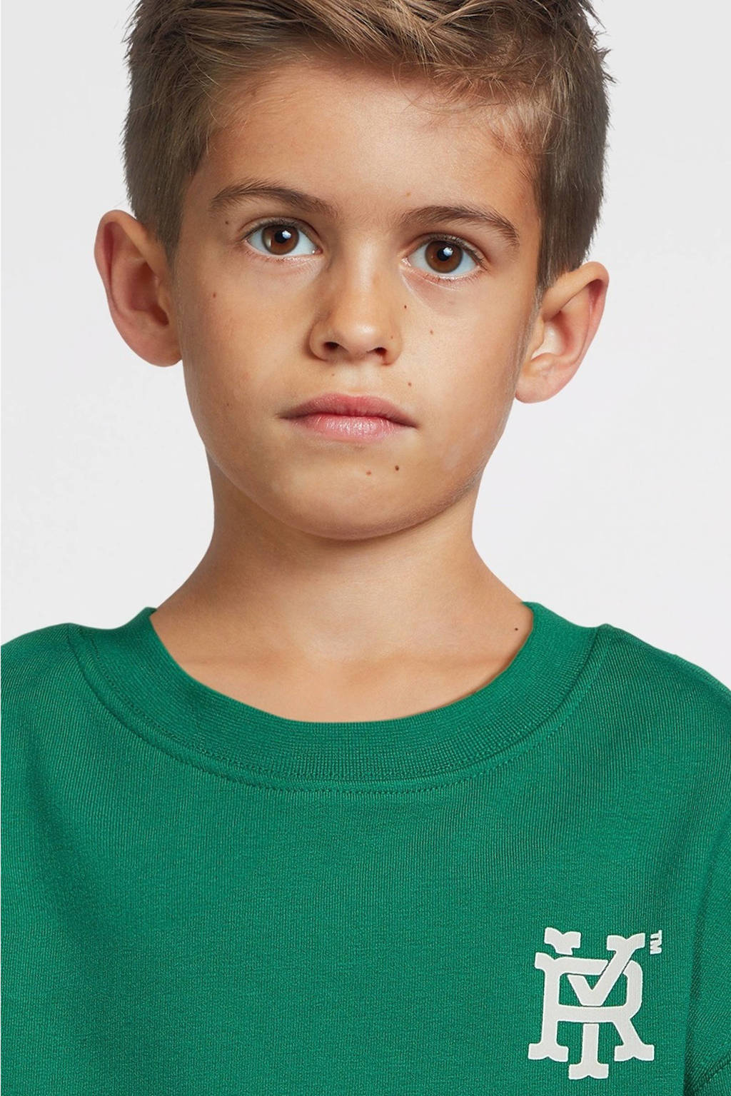 REPLAY trui met printopdruk groen