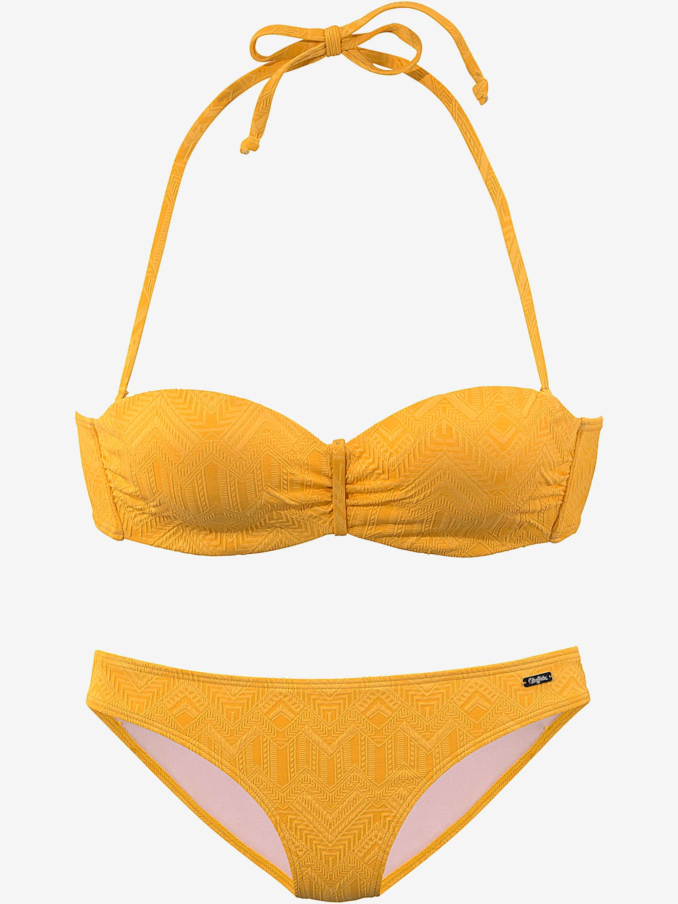 Maillot de bain bandeau à armatures matière structurée tendance