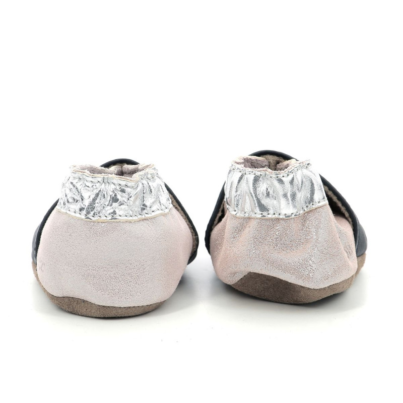 Robeez Robeez Chaussons Dancing Mouse Marine Rose