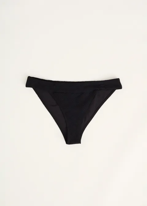 Bikini broekje met structuur zwart (ZWART)