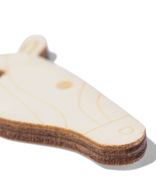 zèbre en bois 3D